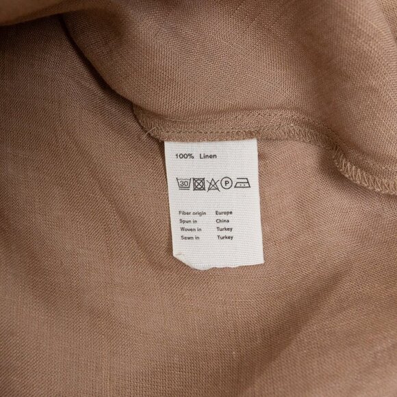 Baserange Dydine Skirt Linen Flared Maxi Ocular Brown Sheer Lagenlook - Picture 11 of 11